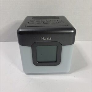 iHome iBT28 Bluetooth Color Changing Alarm Clock Speaker Cube Tested No Cord